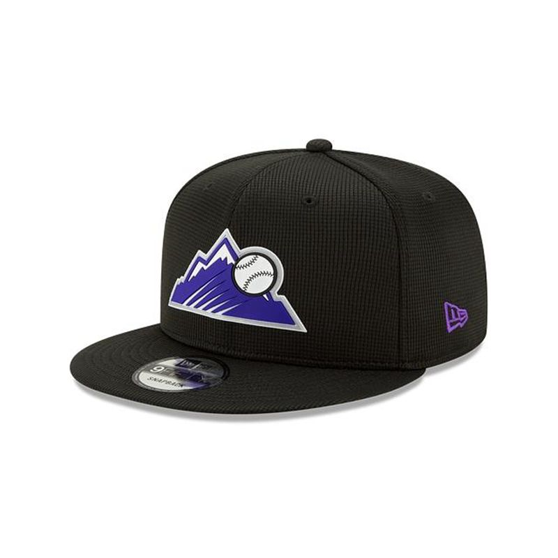 MLB Colorado Rockies Clubhouse Collection 9Fifty Snapback (MDY9643) - Black New Era Caps